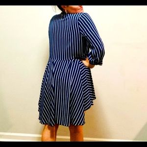 Sailor MIDI Dress with Tye in front